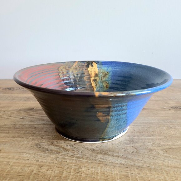 Artisan Ceramic Serving Bowl - Multicolor - Picture 2 of 8